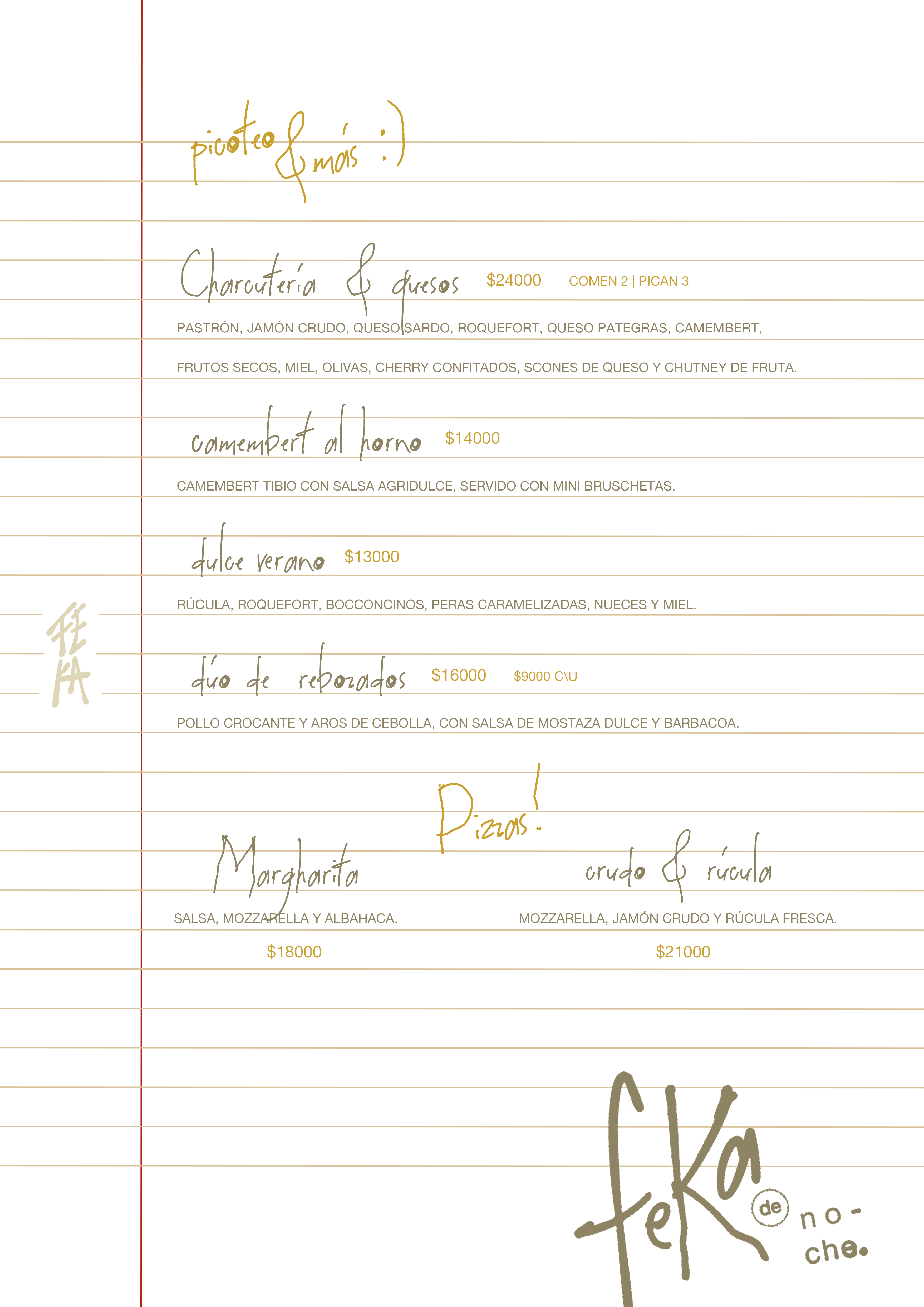 Menú noche página 2